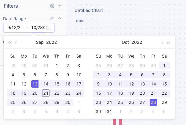Custom date range picker